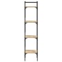 Librería de 4 estantes madera roble Sonoma 35x30x138,5 cm de , Librerías y estanterías - Ref: Foro24-838849, Precio: 44,15 €,...