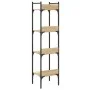 Librería de 4 estantes madera roble Sonoma 35x30x138,5 cm de , Librerías y estanterías - Ref: Foro24-838849, Precio: 43,68 €,...