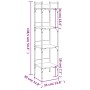 Librería de 4 estantes madera roble Sonoma 35x30x138,5 cm de , Librerías y estanterías - Ref: Foro24-838849, Precio: 44,15 €,...
