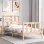 Estructura de cama con cabecero madera maciza 100x200 cm de , Camas y somieres - Ref: Foro24-3193066, Precio: 114,18 €, Descu...