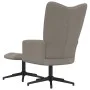 Sillón de relax con taburete de terciopelo gris claro de , Sillones - Ref: Foro24-328106, Precio: 166,17 €, Descuento: %