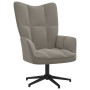 Sillón de relax con taburete de terciopelo gris claro de , Sillones - Ref: Foro24-328106, Precio: 168,81 €, Descuento: %
