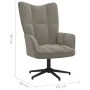 Light gray velvet recliner chair with footstool by , Armchairs - Ref: Foro24-328106, Price: 166,17 €, Discount: %