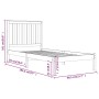 Estructura de cama madera maciza de pino 75x190 cm de , Camas y somieres - Ref: Foro24-3103803, Precio: 84,74 €, Descuento: %