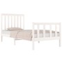 Estructura de cama madera maciza de pino blanco 75x190 cm de , Camas y somieres - Ref: Foro24-3103869, Precio: 112,35 €, Desc...