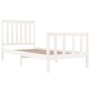 Estructura de cama madera maciza de pino blanco 75x190 cm de , Camas y somieres - Ref: Foro24-3103869, Precio: 112,35 €, Desc...