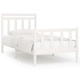 Estructura de cama madera maciza de pino blanco 100x200 cm de , Camas y somieres - Ref: Foro24-3107019, Precio: 133,44 €, Des...