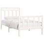 Estructura de cama madera maciza de pino blanco 100x200 cm de , Camas y somieres - Ref: Foro24-3107019, Precio: 133,44 €, Des...