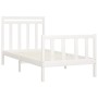 Estructura de cama madera maciza de pino blanco 100x200 cm de , Camas y somieres - Ref: Foro24-3107019, Precio: 133,44 €, Des...