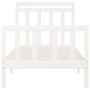 Estructura de cama madera maciza de pino blanco 100x200 cm de , Camas y somieres - Ref: Foro24-3107019, Precio: 133,44 €, Des...