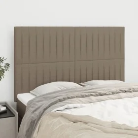 Headboards 4 units taupe gray fabric 72x5x78/88 cm by , Headboards and footboards - Ref: Foro24-3116572, Price: 108,22 €, Dis...