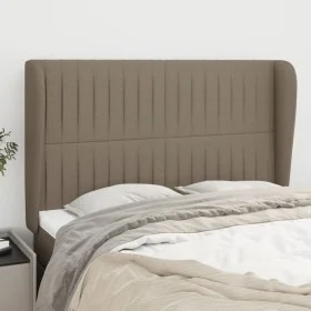 Cabecero con orejas de tela gris taupe 147x23x118/128 cm de , Cabeceros y pies de cama - Ref: Foro24-3118196, Precio: 123,02 ...