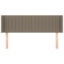 Cabecero de tela gris taupe 147x16x78/88 cm de , Cabeceros y pies de cama - Ref: Foro24-3119008, Precio: 71,77 €, Descuento: %