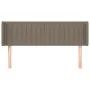 Taupe gray fabric headboard 147x16x78/88 cm by , Headboards and footboards - Ref: Foro24-3119008, Price: 69,13 €, Discount: %