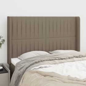 Cabecero con orejas de tela gris taupe 147x16x118/128 cm de , Cabeceros y pies de cama - Ref: Foro24-3119820, Precio: 124,68 ...