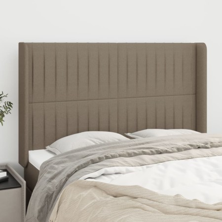 Cabecero con orejas de tela gris taupe 147x16x118/128 cm de , Cabeceros y pies de cama - Ref: Foro24-3119820, Precio: 124,68 ...