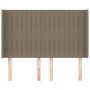 Cabecero con orejas de tela gris taupe 147x16x118/128 cm de , Cabeceros y pies de cama - Ref: Foro24-3119820, Precio: 124,68 ...