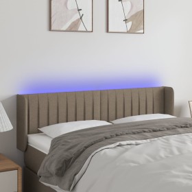 Cabecero con LED de tela gris taupe 147x16x78/88 cm de , Cabeceros y pies de cama - Ref: Foro24-3123476, Precio: 76,39 €, Des...
