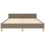 Estructura de cama con cabecero de tela gris taupe 140x200 cm de , Camas y somieres - Ref: Foro24-3125223, Precio: 219,54 €, ...