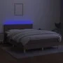 Boxspringbett mit LED-Matratze taupegrauer Stoff 140x200 cm von , Betten und Lattenroste - Ref: Foro24-3133881, Preis: 435,95...