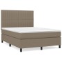 Cama box spring con colchón tela gris taupe 140x200 cm de , Camas y somieres - Ref: Foro24-3141941, Precio: 539,73 €, Descuen...