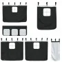 Black and white polyester curtains for high beds by , Accessories for beds and slatted bases - Ref: Foro24-835913, Price: 31,...