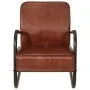 Sillón de cuero auténtico marrón de , Sillones - Ref: Foro24-359631, Precio: 256,14 €, Descuento: %