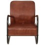 Sillón de cuero auténtico marrón de , Sillones - Ref: Foro24-359631, Precio: 267,85 €, Descuento: %