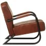 Sillón de cuero auténtico marrón de , Sillones - Ref: Foro24-359631, Precio: 256,14 €, Descuento: %