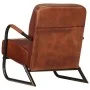 Sillón de cuero auténtico marrón de , Sillones - Ref: Foro24-359631, Precio: 256,14 €, Descuento: %