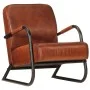 Sillón de cuero auténtico marrón de , Sillones - Ref: Foro24-359631, Precio: 256,14 €, Descuento: %