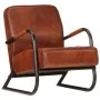 Sillón de cuero auténtico marrón de , Sillones - Ref: Foro24-359631, Precio: 256,14 €, Descuento: %