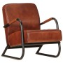Sillón de cuero auténtico marrón de , Sillones - Ref: Foro24-359631, Precio: 267,85 €, Descuento: %