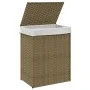 Cesto para la ropa sucia con tapa ratán sintético 46x33x60 cm de , Cestas para ropa - Ref: Foro24-372029, Precio: 55,94 €, De...