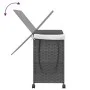 Cesto para ropa sucia con ruedas ratán gris 60x35x60,5 cm de , Cestas para ropa - Ref: Foro24-372041, Precio: 69,48 €, Descue...