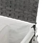 Cesto para ropa sucia con ruedas ratán gris 60x35x60,5 cm de , Cestas para ropa - Ref: Foro24-372041, Precio: 69,48 €, Descue...
