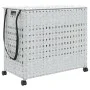 Cesto para ropa sucia con ruedas ratán blanco 66x35x60 cm de , Cestas para ropa - Ref: Foro24-372048, Precio: 82,26 €, Descue...