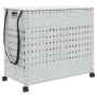 Cesto para ropa sucia con ruedas ratán blanco 66x35x60 cm de , Cestas para ropa - Ref: Foro24-372048, Precio: 82,53 €, Descue...