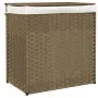 Cesto de ropa sucia con 2 secciones ratán sintético 53x35x57 cm de , Cestas para ropa - Ref: Foro24-372034, Precio: 45,05 €, ...