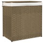 Cesto de ropa sucia con 2 secciones ratán sintético 53x35x57 cm de , Cestas para ropa - Ref: Foro24-372034, Precio: 60,49 €, ...