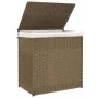 Cesto de ropa sucia con 2 secciones ratán sintético 53x35x57 cm de , Cestas para ropa - Ref: Foro24-372034, Precio: 45,05 €, ...