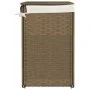 Cesto de ropa sucia con 2 secciones ratán sintético 53x35x57 cm de , Cestas para ropa - Ref: Foro24-372034, Precio: 45,05 €, ...