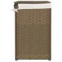 Cesto de ropa sucia con 2 secciones ratán sintético 53x35x57 cm de , Cestas para ropa - Ref: Foro24-372034, Precio: 60,49 €, ...