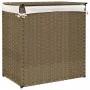 Cesto de ropa sucia con 2 secciones ratán sintético 53x35x57 cm de , Cestas para ropa - Ref: Foro24-372034, Precio: 45,05 €, ...