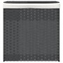 Cesto de ropa sucia 2 secciones ratán sintético gris 53x35x57cm de , Cestas para ropa - Ref: Foro24-372036, Precio: 67,32 €, ...
