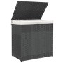 Cesto de ropa sucia 2 secciones ratán sintético gris 53x35x57cm de , Cestas para ropa - Ref: Foro24-372036, Precio: 67,32 €, ...
