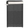 Cesto de ropa sucia 2 secciones ratán sintético gris 53x35x57cm de , Cestas para ropa - Ref: Foro24-372036, Precio: 67,32 €, ...