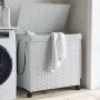 Cesto para ropa sucia con ruedas ratán blanco 60x35x60,5 cm de , Cestas para ropa - Ref: Foro24-372043, Precio: 83,30 €, Desc...
