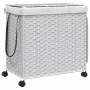 Cesto para ropa sucia con ruedas ratán blanco 60x35x60,5 cm de , Cestas para ropa - Ref: Foro24-372043, Precio: 83,30 €, Desc...
