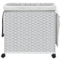 Cesto para ropa sucia con ruedas ratán blanco 60x35x60,5 cm de , Cestas para ropa - Ref: Foro24-372043, Precio: 84,48 €, Desc...